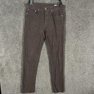 Rag & Bone Fit 2 Pants Mens 33x32 Slim Chino Corduroy 5 Pocket Stretch Casual